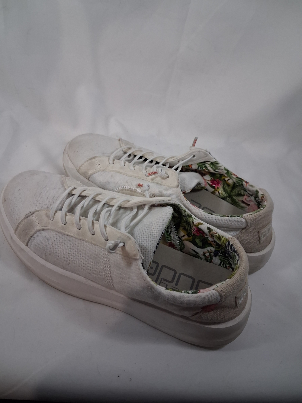 Hey Dude Karina Natural Coconut White Slip On's
